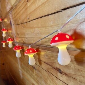 Red and White Mushroom String Lights ✨🍄